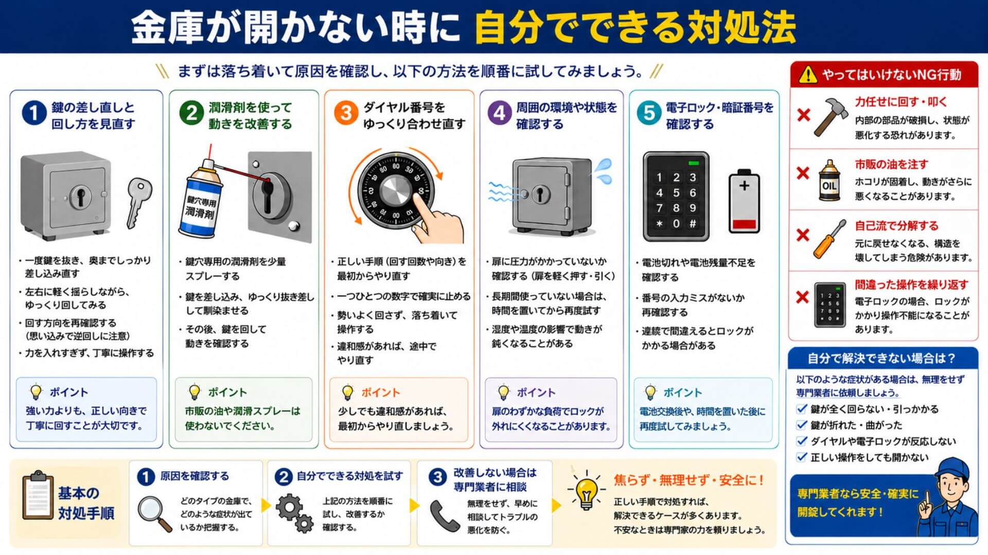 金庫・鍵・対処法